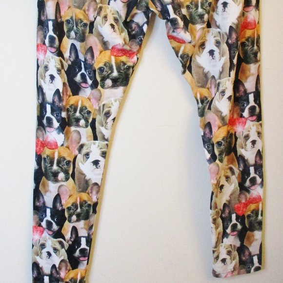 Justice Active Girls Dog Puppy Leggings Black/Multi-color, Stretch, Size 16 Plus - Picture 7 of 10